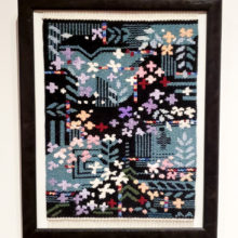 Ann Arndt, Margareta's Puzzle, tapestry weaving, cotton, wool, acrylic in wood frame