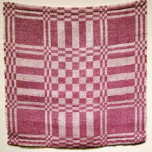 Christine Robason, Untitled (Block damask table square), 8-shaft loom weaving, linen