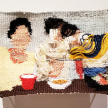 Sungji Lee, Together, embroidery on tapestry, 2019
