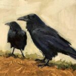 Crow oil painting by Conduff