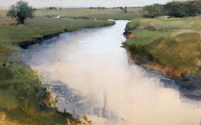 Kathryn Mapes Turner You Are a River 7.75 x 11.5 watercolor
