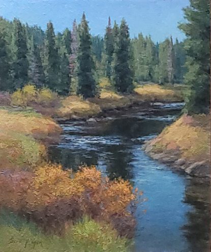 Scott Yeager A Warm Autumn Day 12 x 10 oil $1700